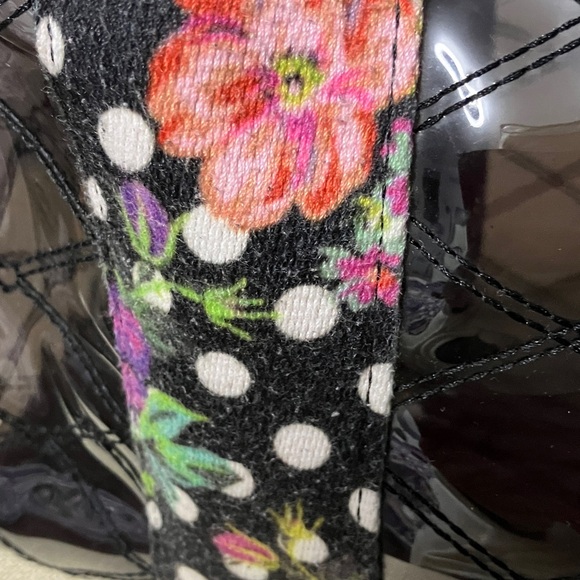 Large Betsey Johnson Clear Tote Bag Black/Multi - Picture 11 of 13